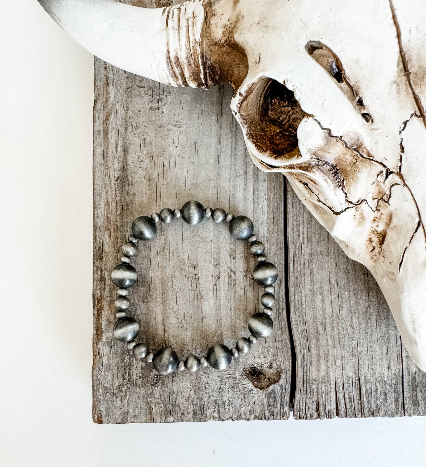 Western Navajo Style Pearl Stackable Bracelet