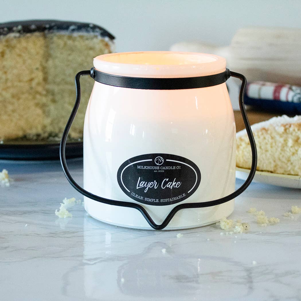 16 oz Butter Jar Candle: Layer Cake