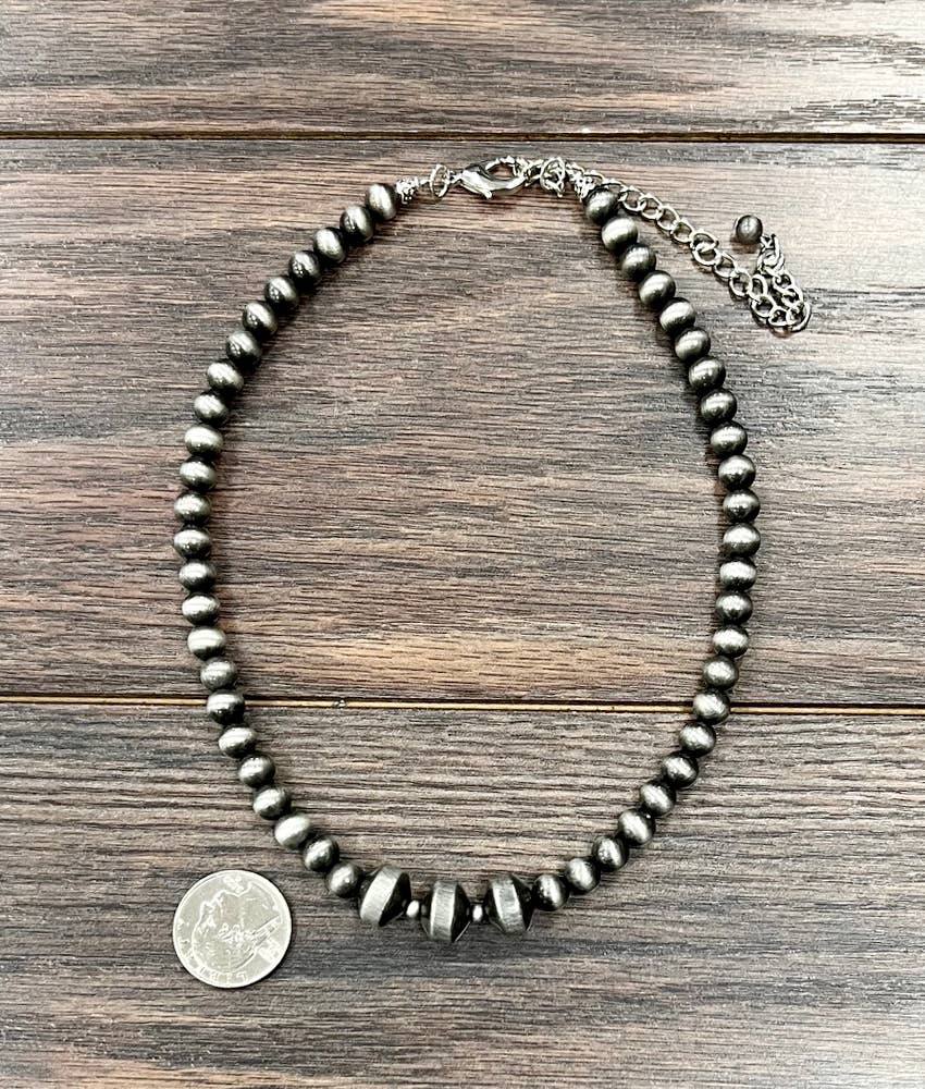 16" Rondelle Navajo Bead Necklace