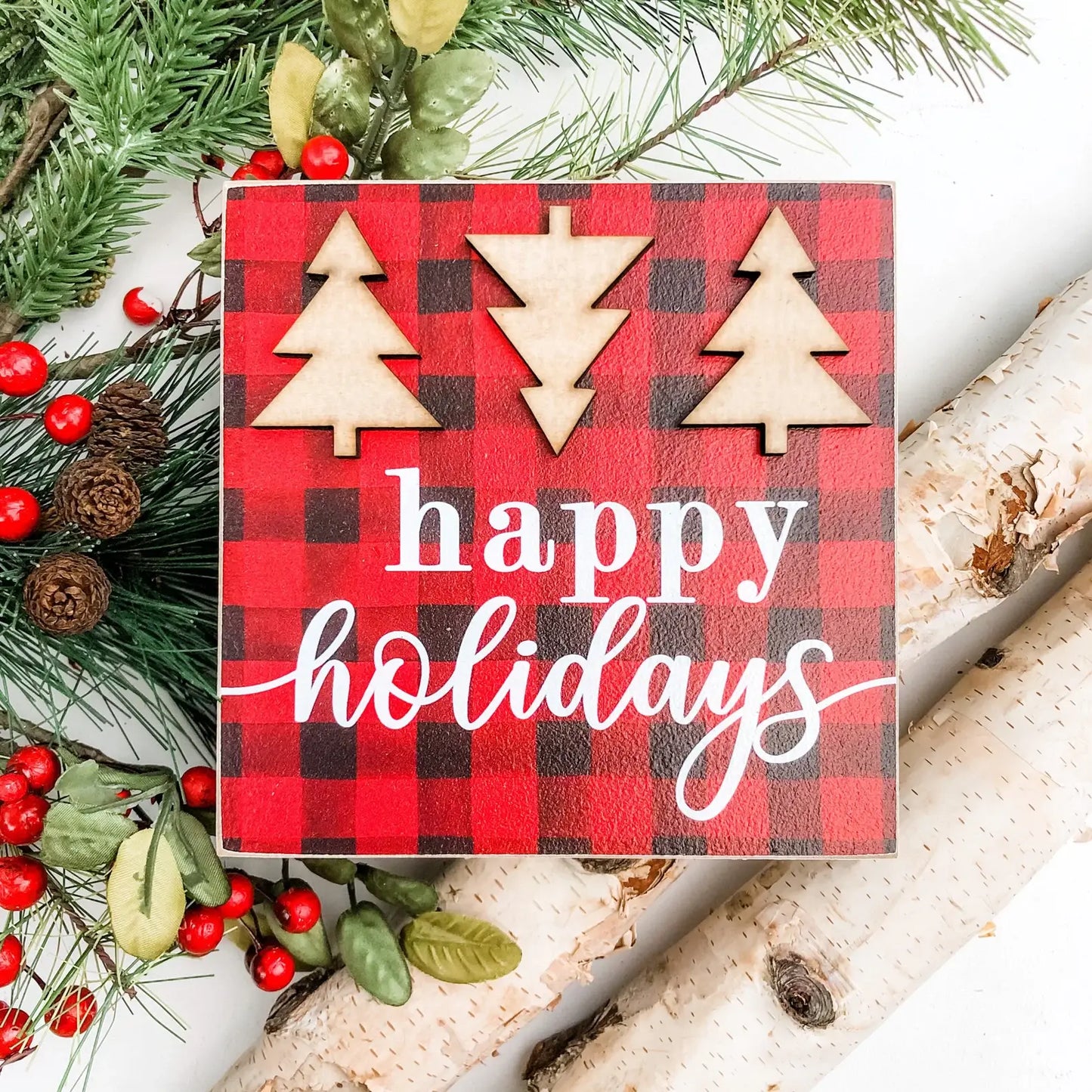 Christmas Mini Block Tiered Tray Signs - Laser Cut Design