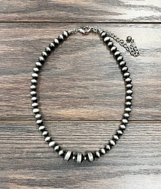 16" Rondelle Navajo Bead Necklace