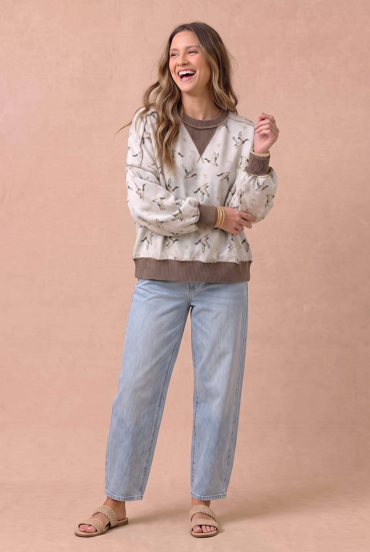 Duck Camo Exposed Seam Sweatshirt
