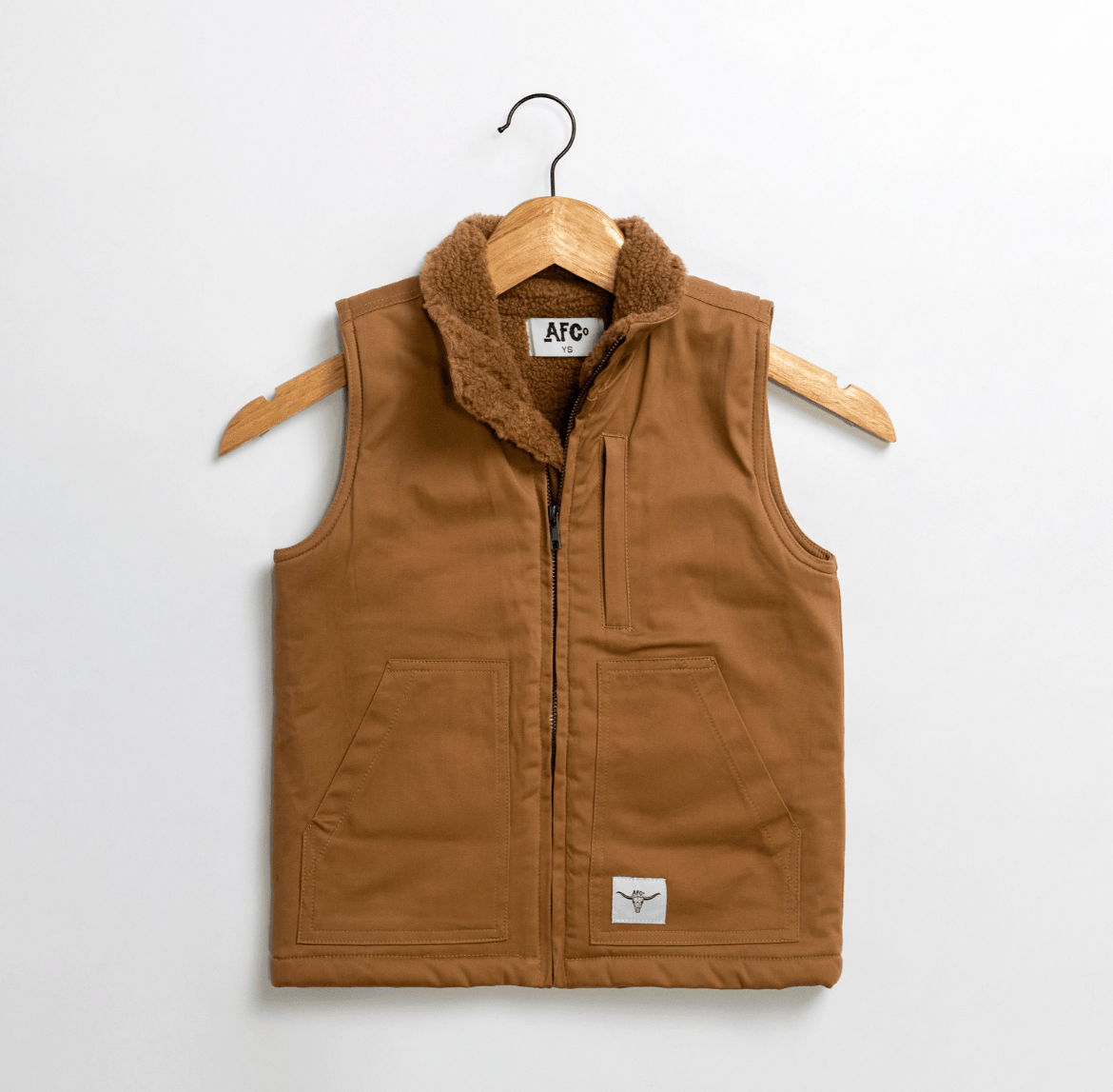 Child's Sherpa Lined Brown Vest