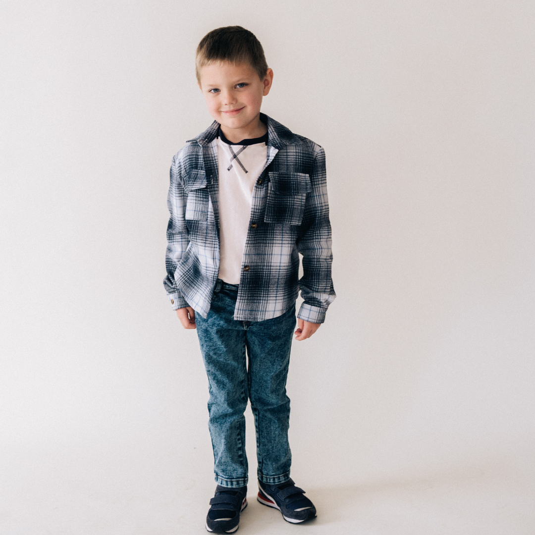Boy's Lightweight Navy Flannel