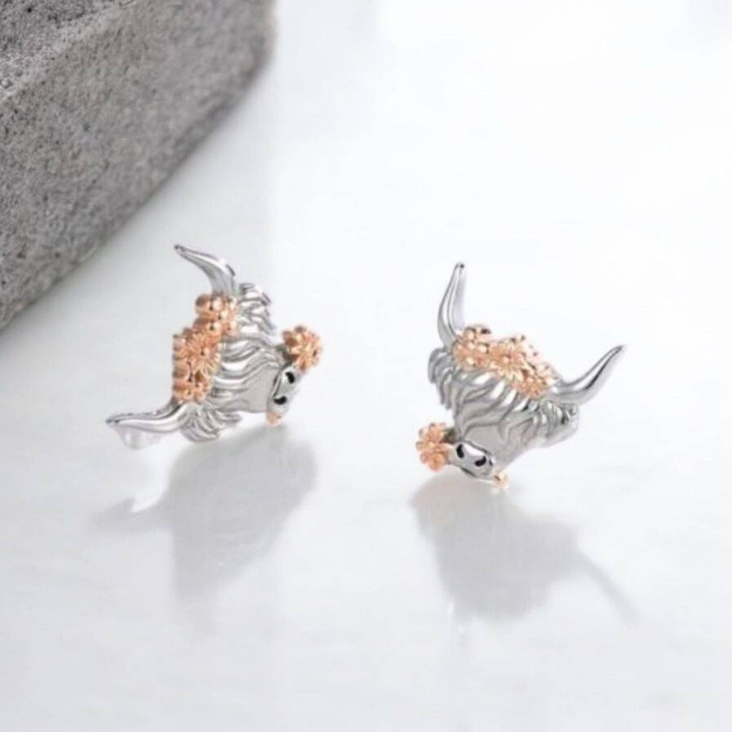 Highland Western Lovers Dainty Stud Earrings