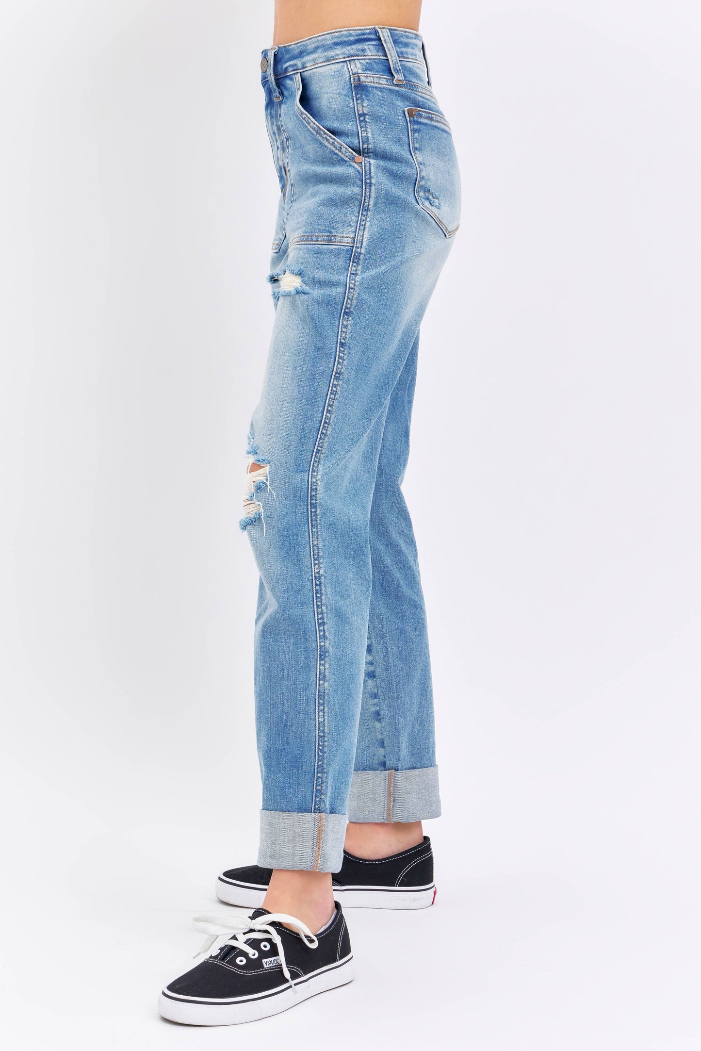Judy Blue PLUS  Patch Pocket & Destroy BF