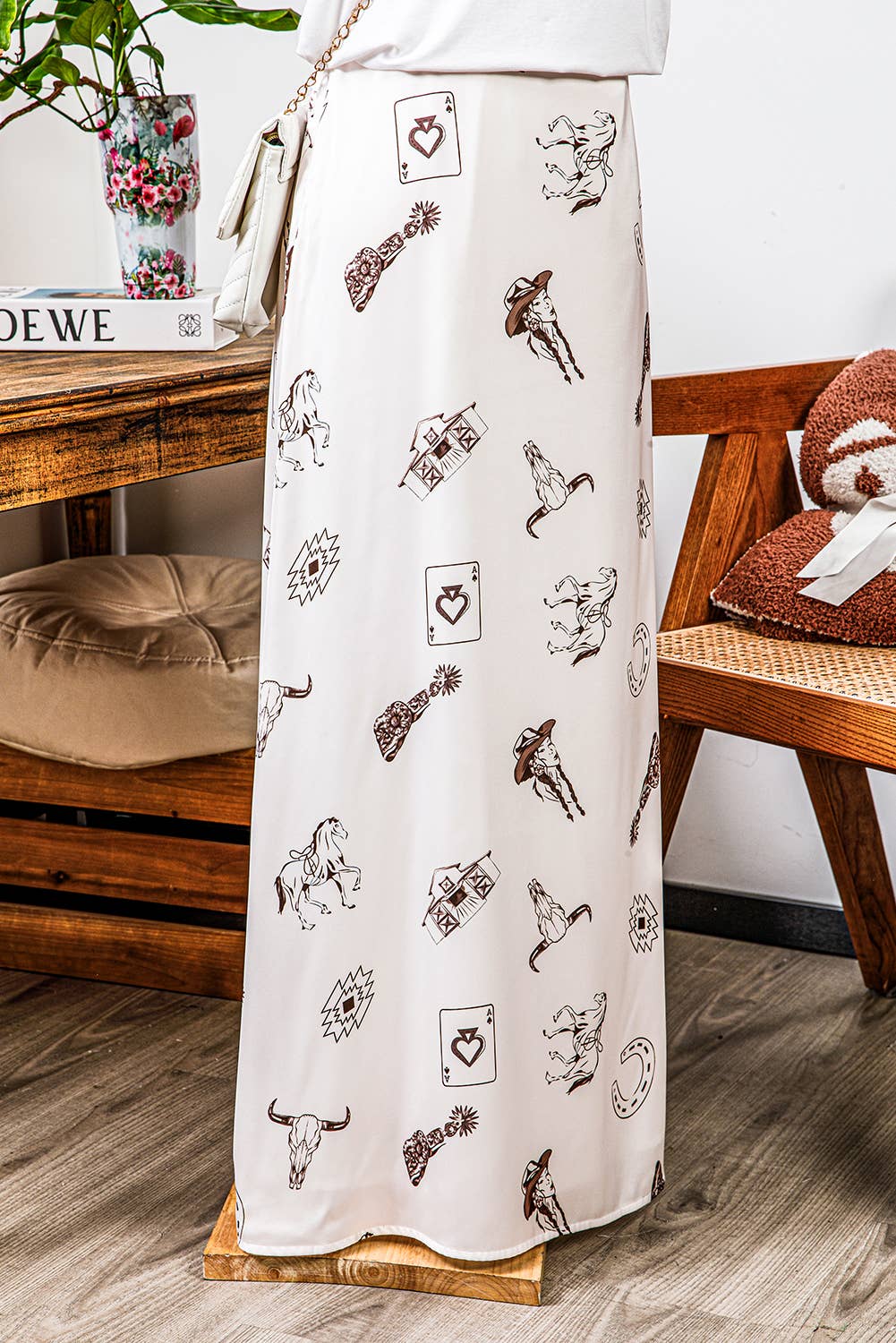 Western Satin  Skirt