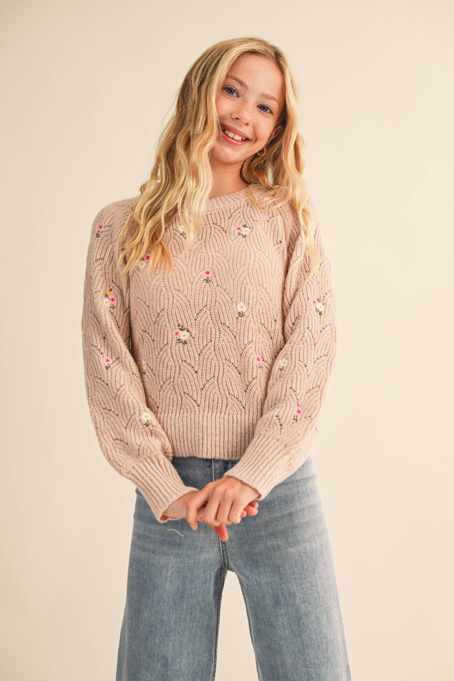 TWEEN KIDS GIRLS RAGLAN SWEATER