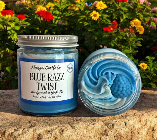 8oz. Blue Raspberry Soy Dessert Candle
