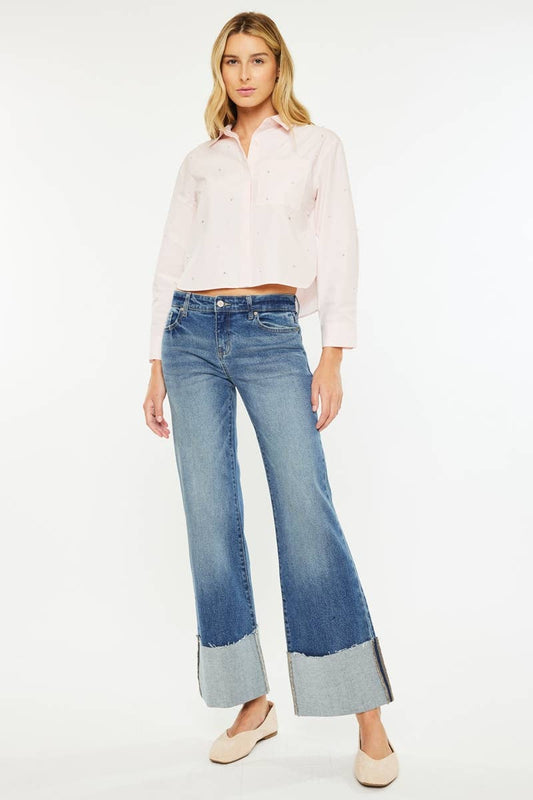 Kancan "Morgan" Mid rise Cuffed Jeans