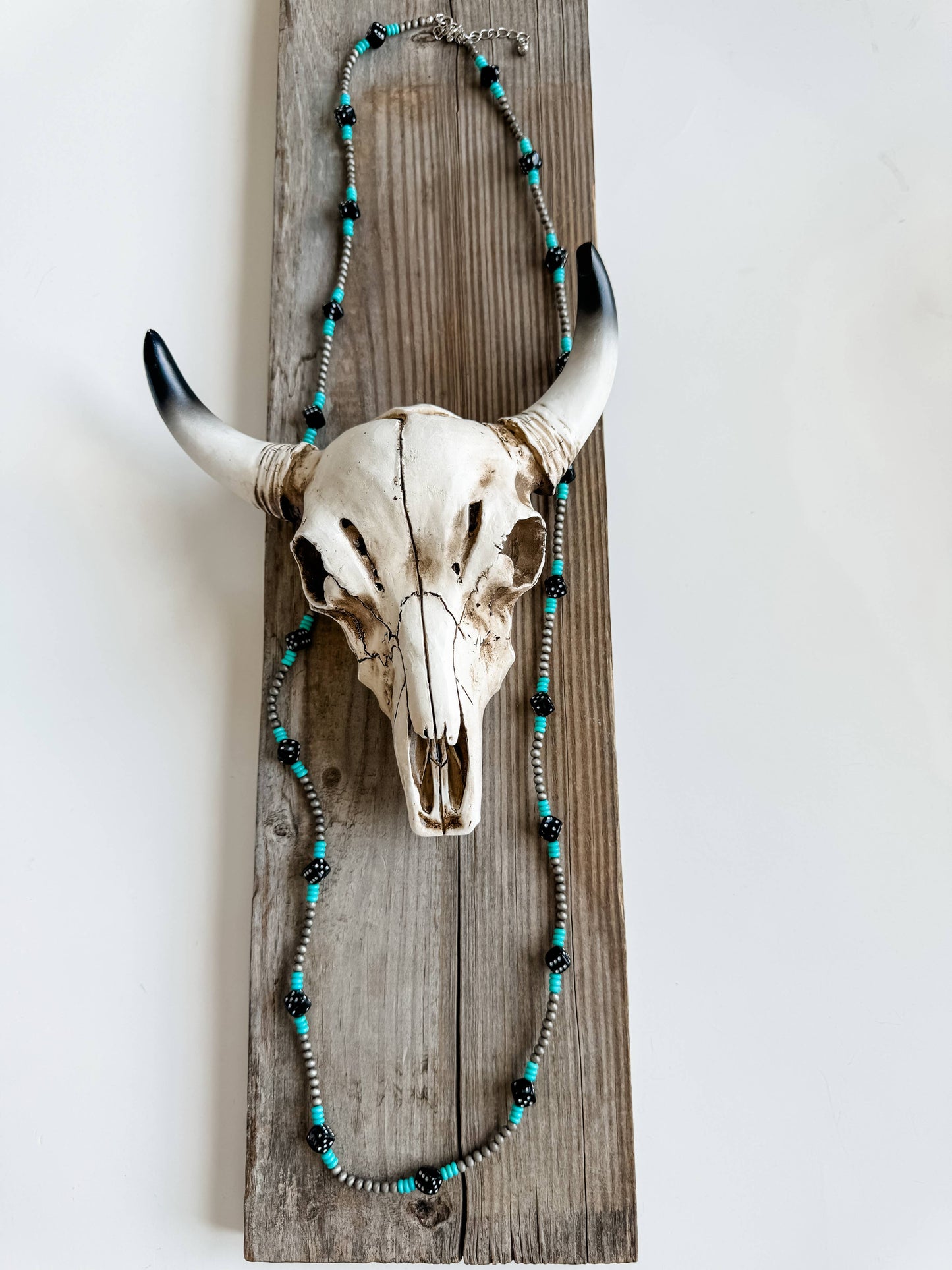 Western Navajo Style Multi Dice Bead Necklace