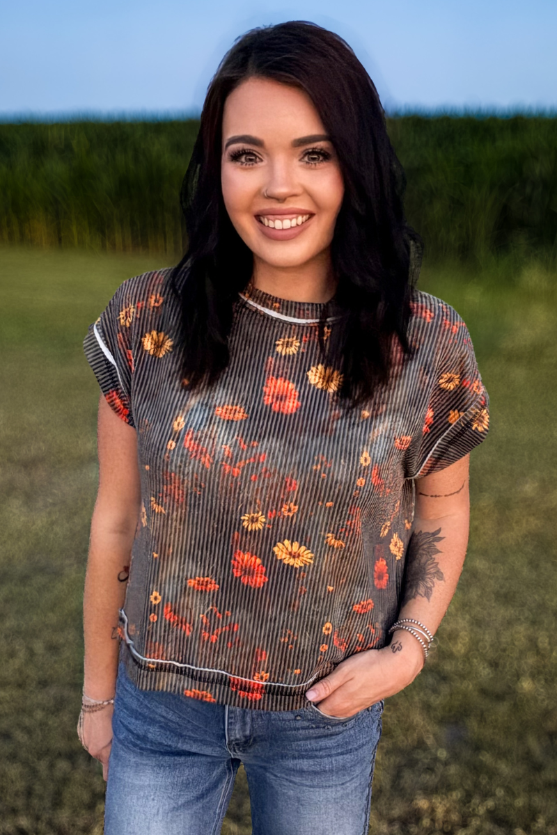 Rust Bloom Top