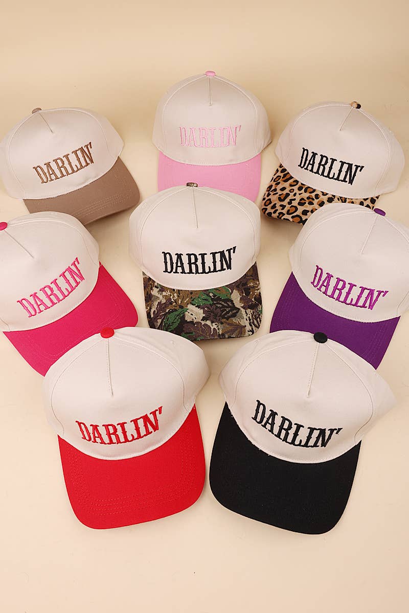 Darlin' Embroidered Two-tone Hat