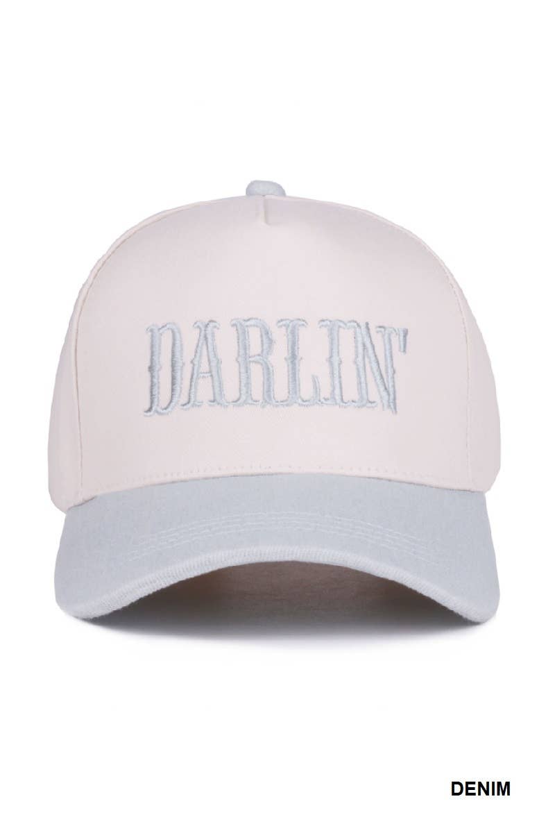 Darlin' Embroidered Two-tone Hat