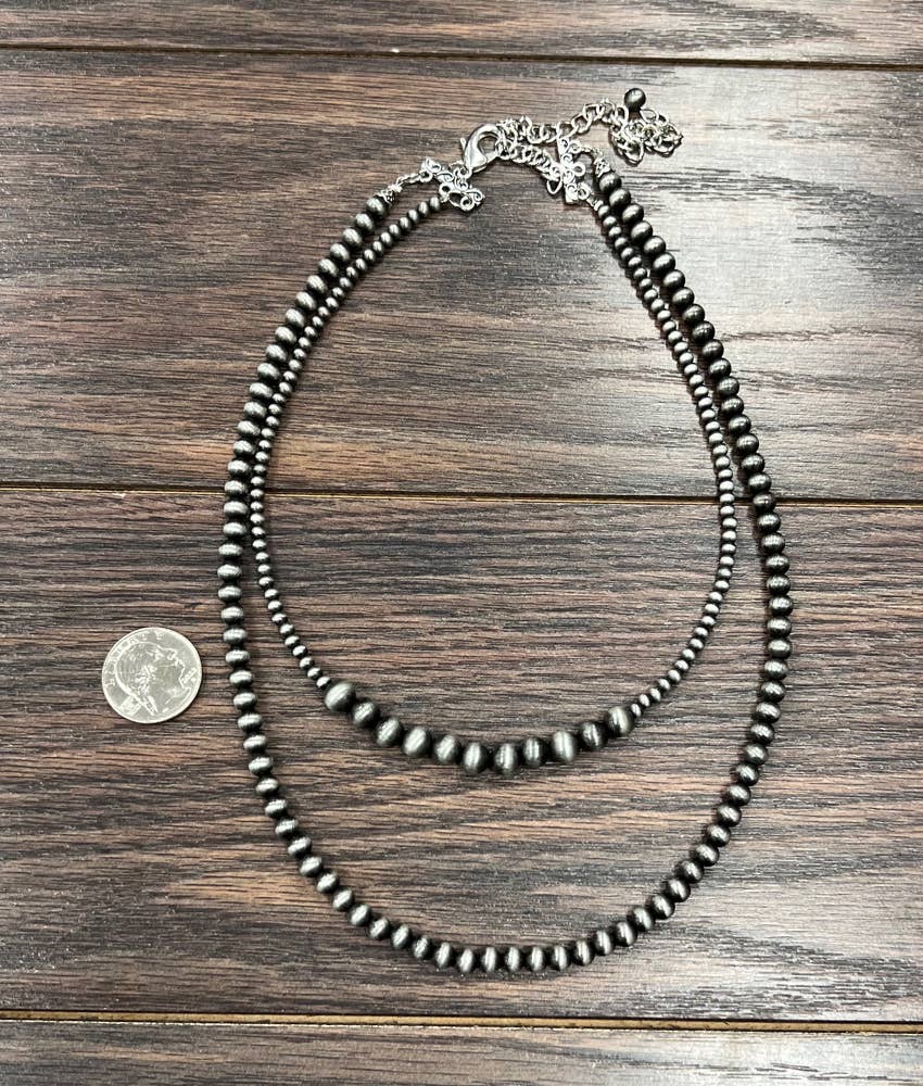 20" 2-strand Navajo Bead Necklace