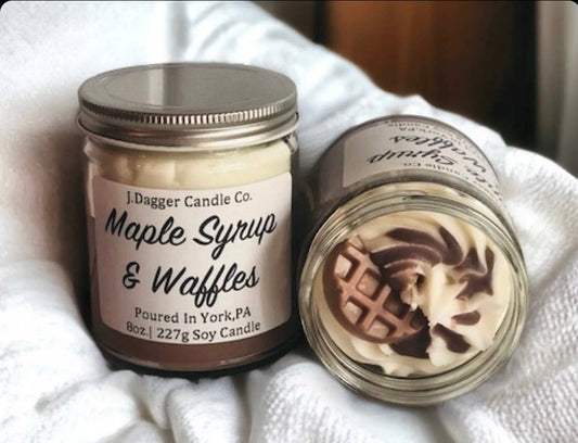 8oz. Maple Syrup & Waffles Soy Dessert Candle