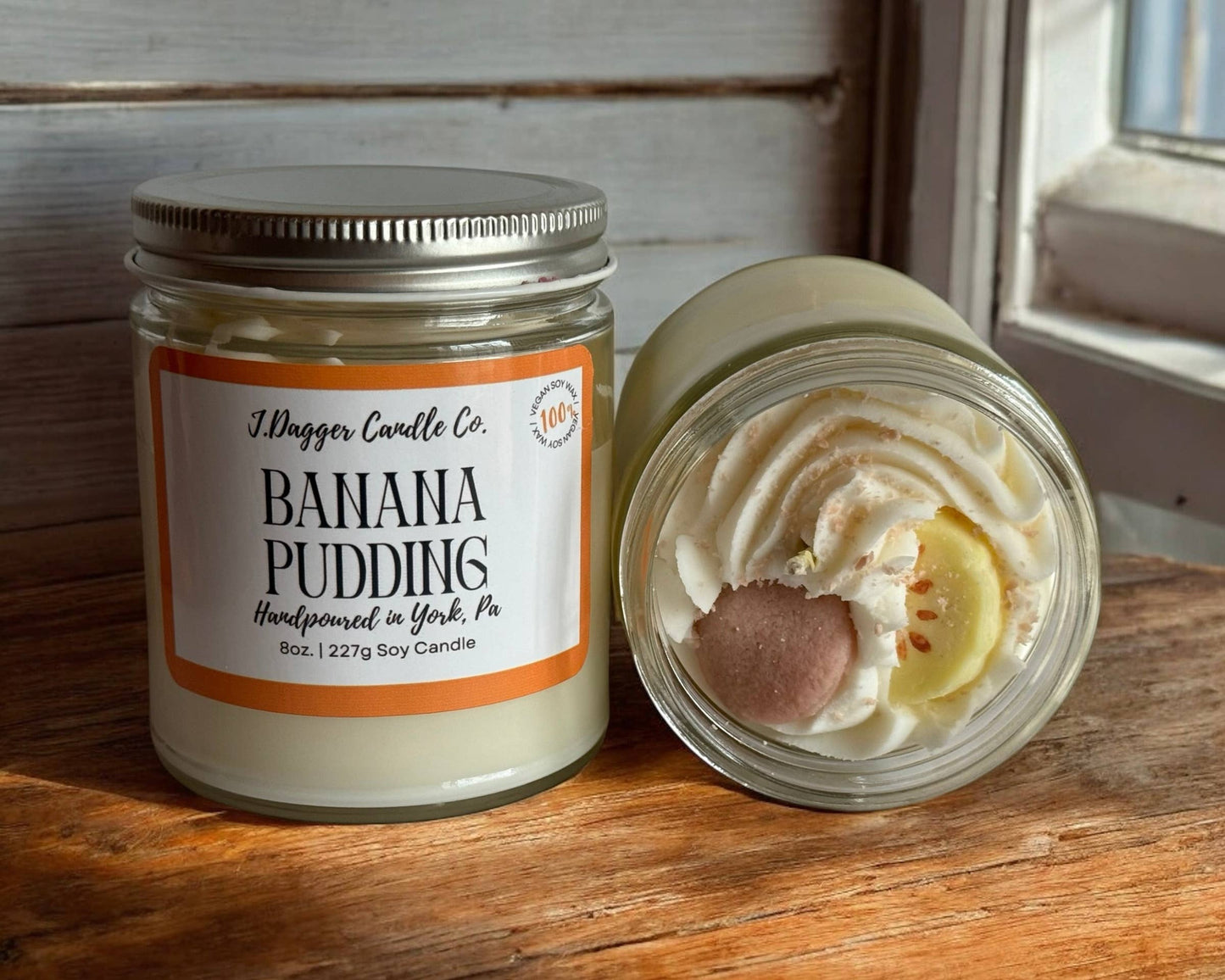 8oz. Banana Pudding Dessert Soy Candle