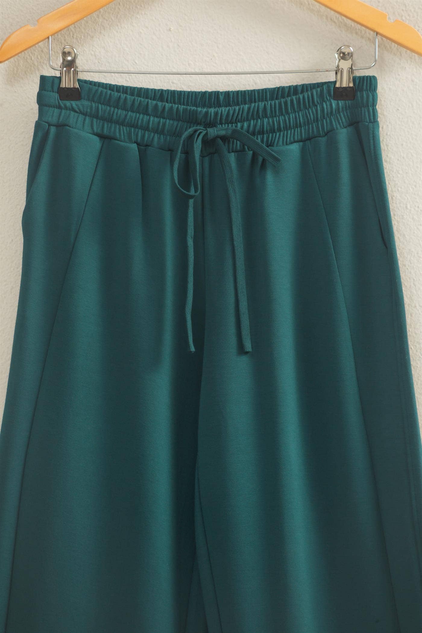 Scuba High-Waist Wide-Leg Drawstring Sweatpants