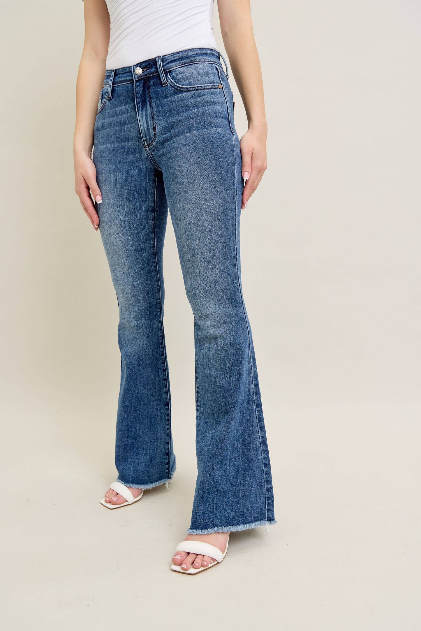 Judy Blue Vintage Wash Flare w/ Destroy and Fray Hem