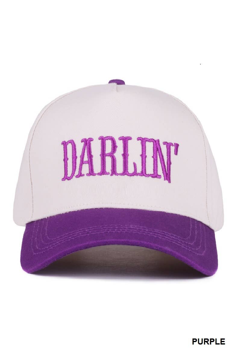 Darlin' Embroidered Two-tone Hat