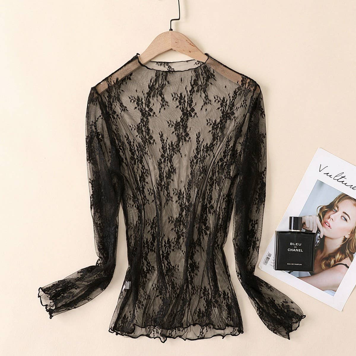 Black lace shirt