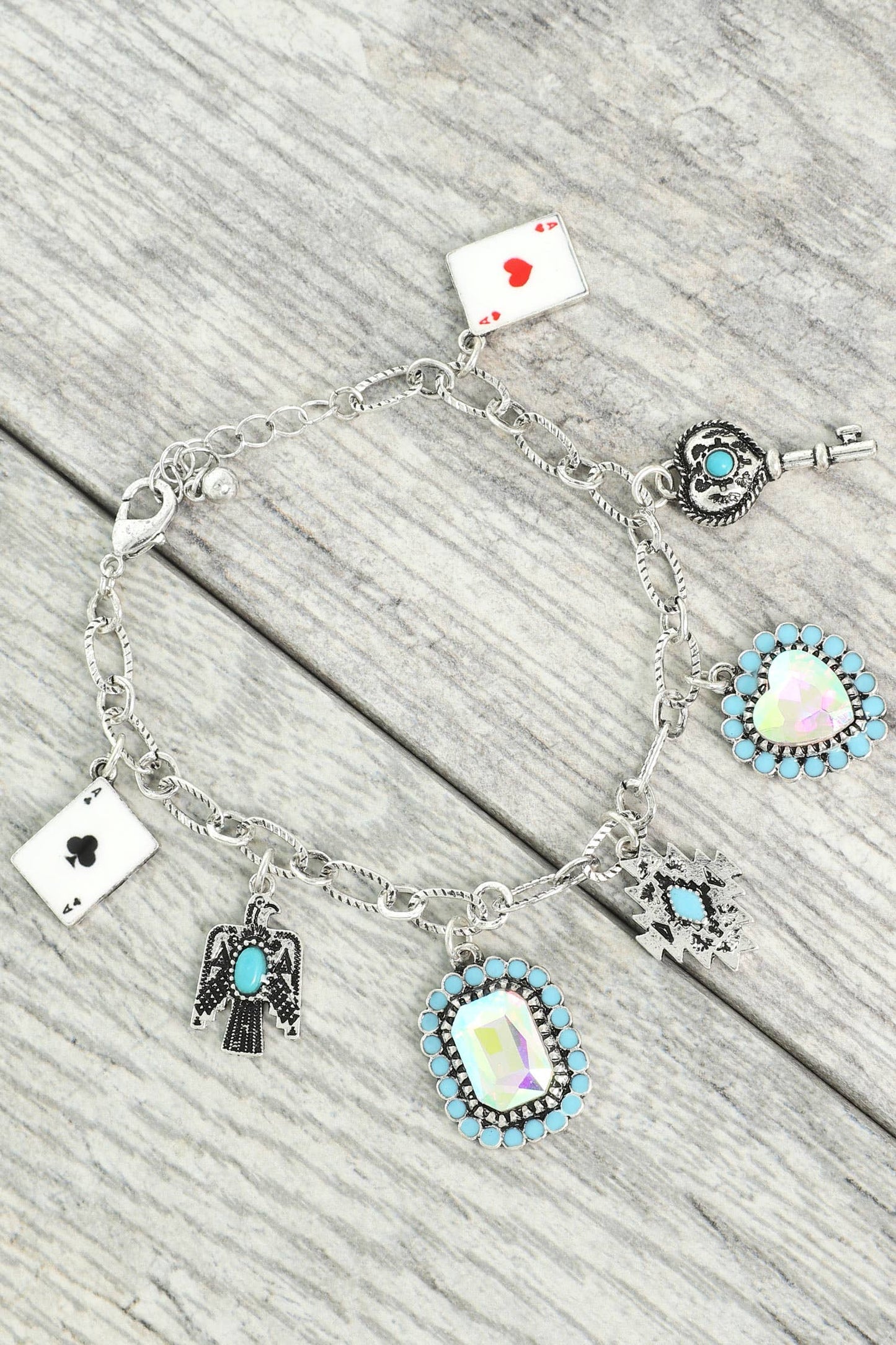 Western Theme Multi Charm Bracelet