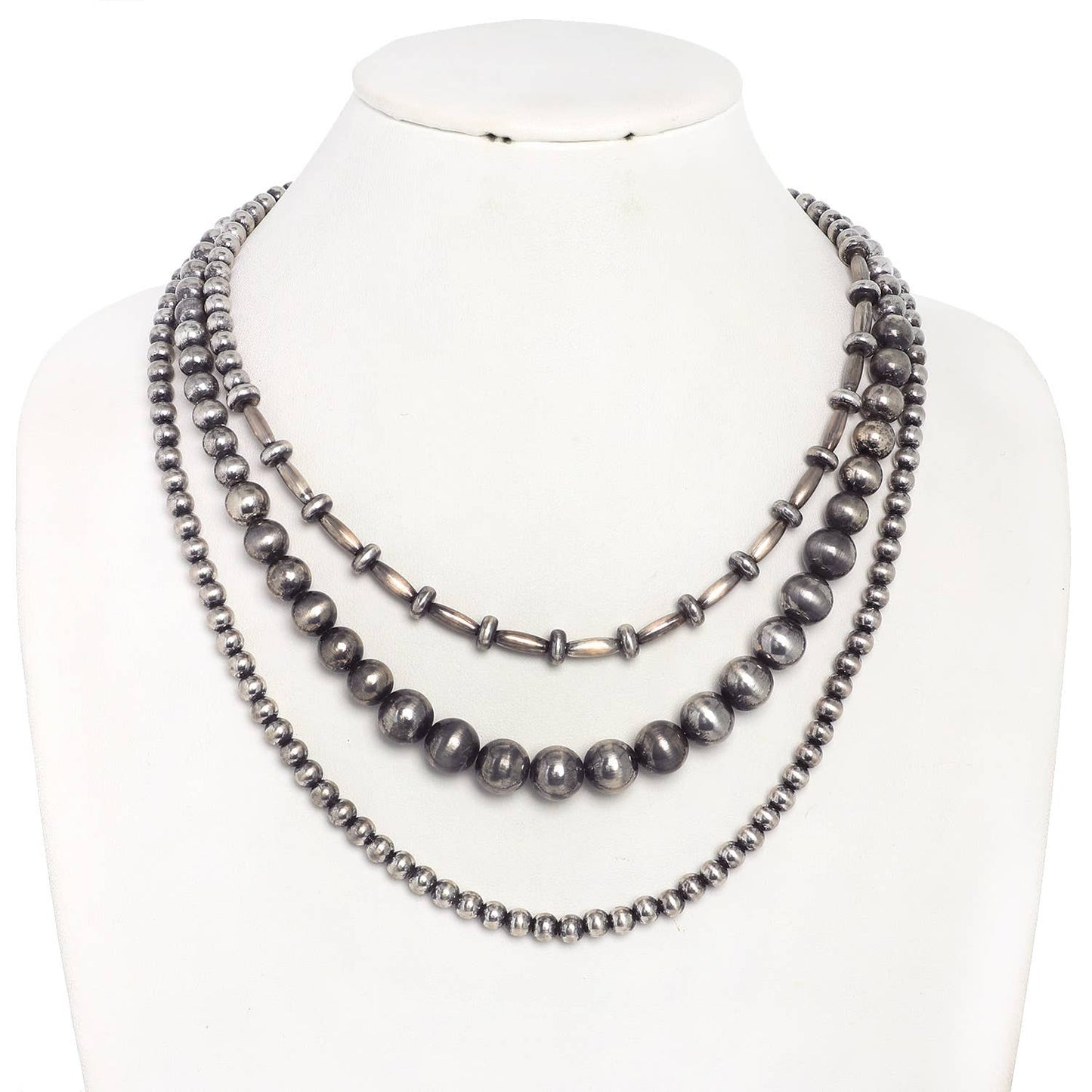 Western Navajo Multi Strand Pearl Necklace