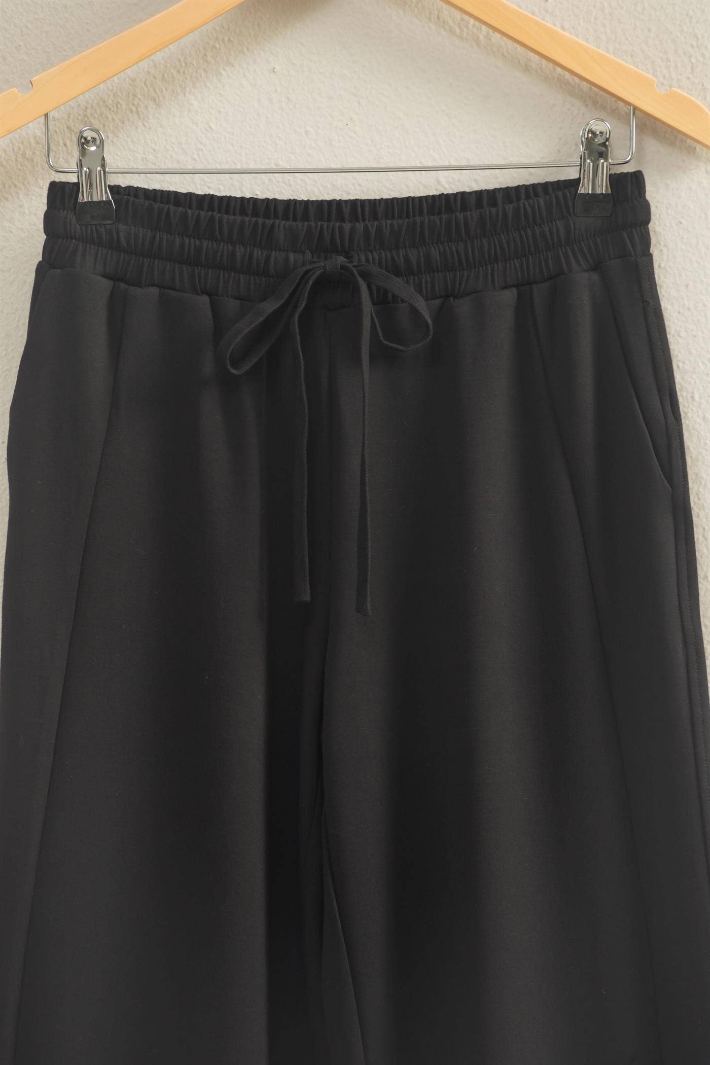 Scuba High-Waist Wide-Leg Drawstring Sweatpants