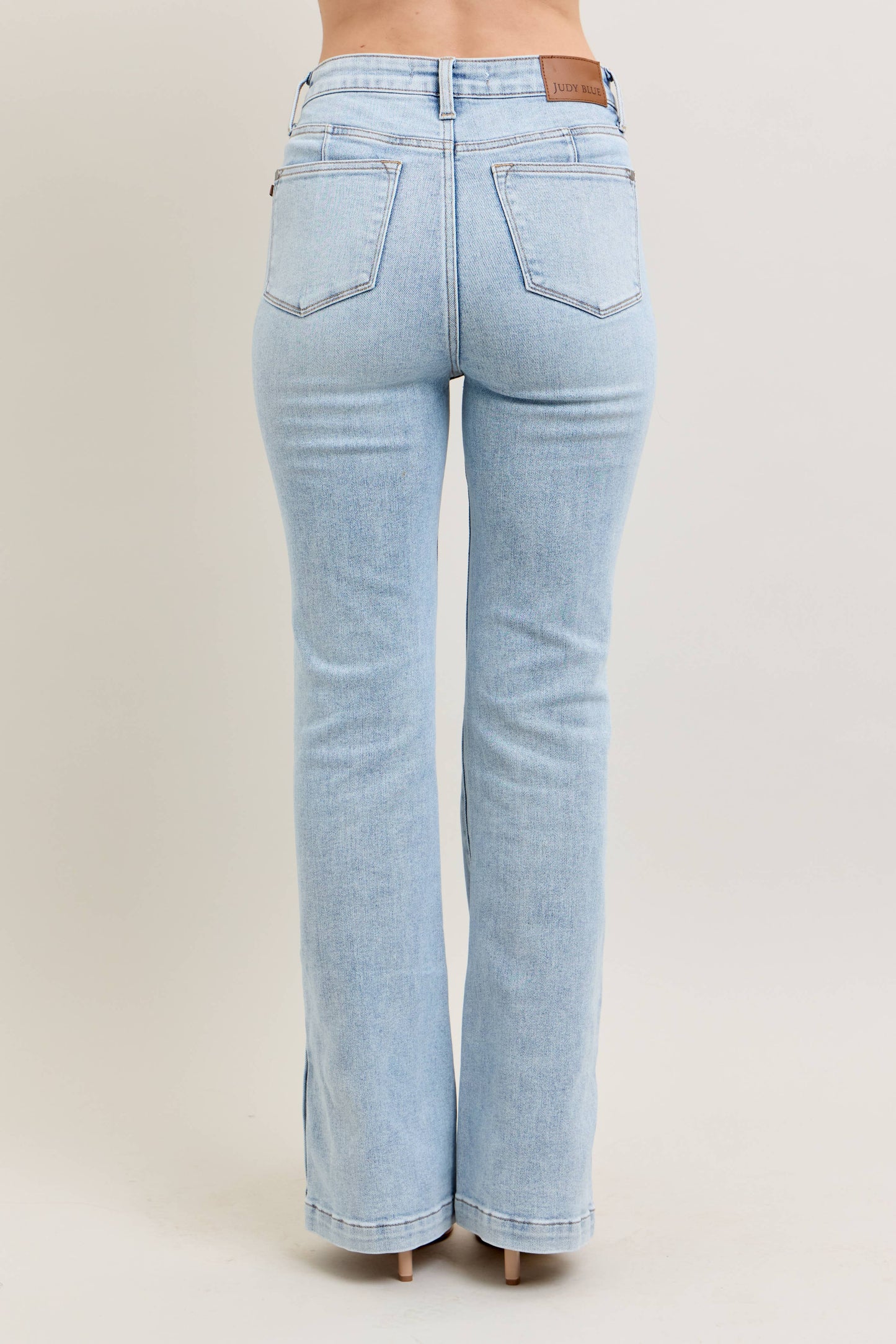 Judy Blue Tummy Control Vintage Wash Side Slit Slim Boot
