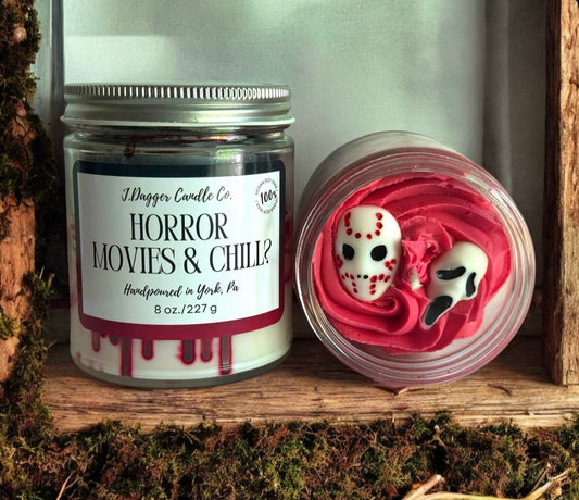 8oz. Horror Movie Themed Halloween Soy Dessert Candle