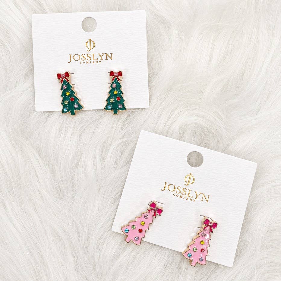 CHRISTMAS TREE STUD EARRINGS