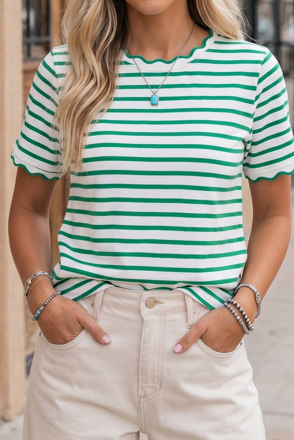 Rowen Scalloped Top