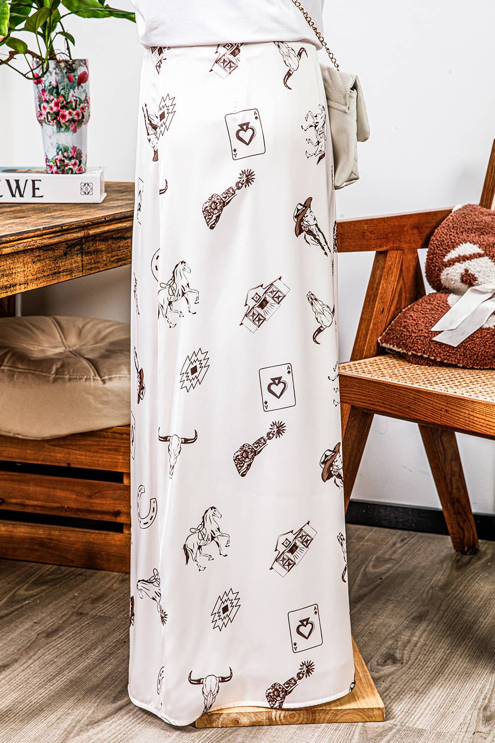 Western Satin  Skirt