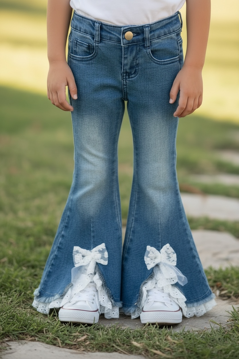Girl’s Bow Bell Bottoms