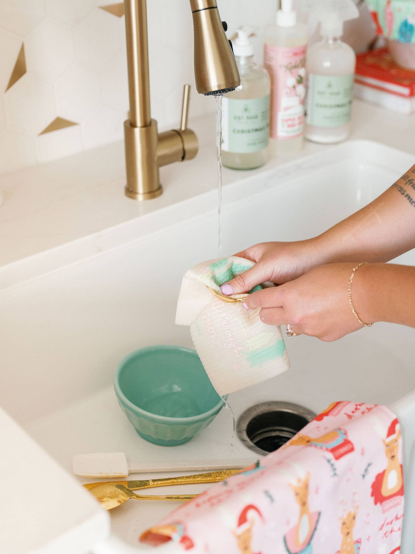 Dashing Through The Snow Swedish Dishcloth