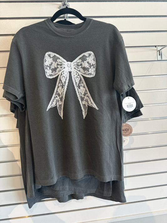 Lace Bow Graphic Tee