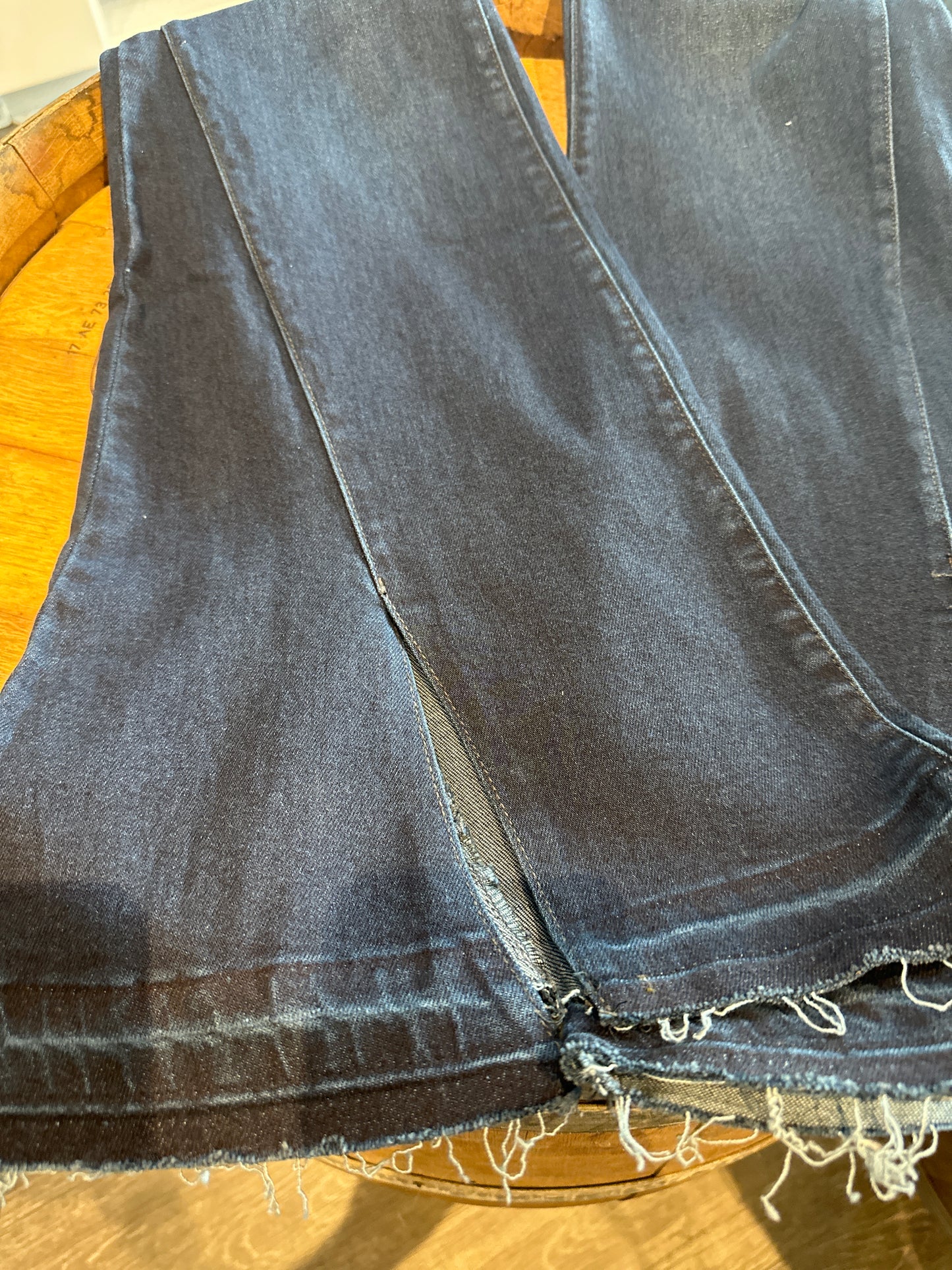 Kancan "Brit" High Rise Slit Front Hem Flare Jean